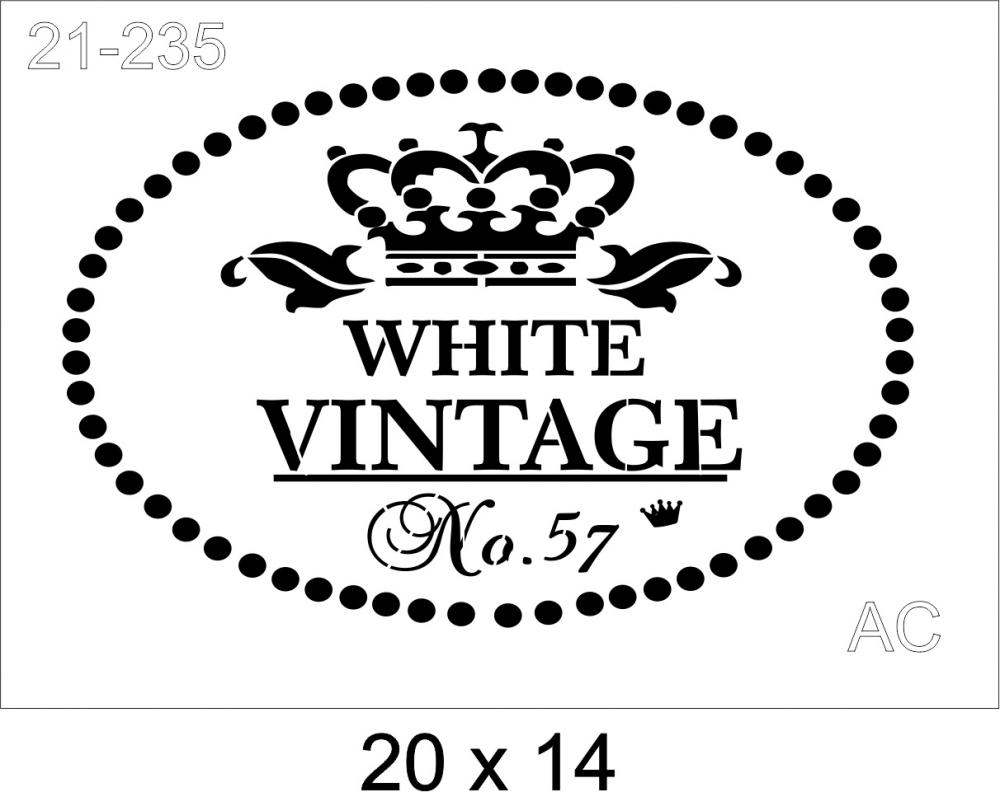 Stencil White Vintage   21-235