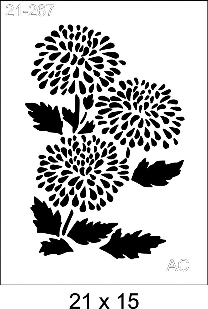 Stencil Crisântemos   21-267