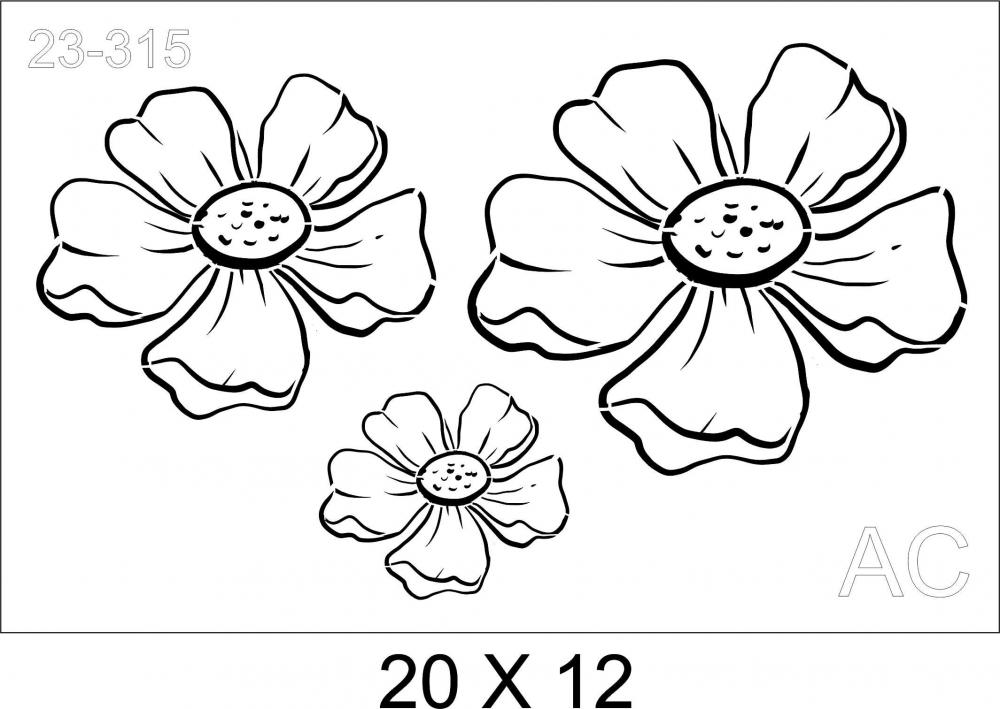 Stencil Flores  23-315