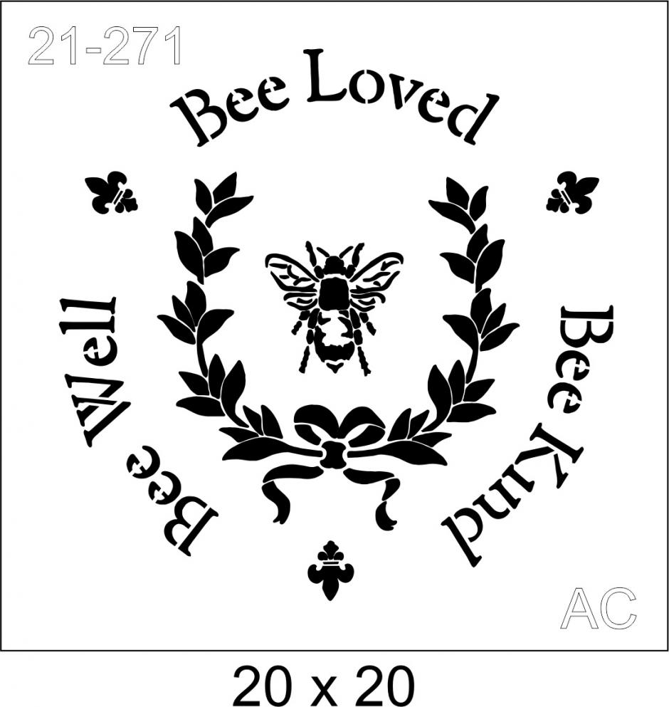Stencil Bee Loved  21-271