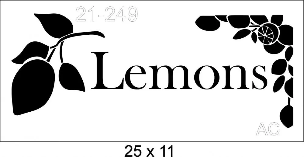 Stencil   Lemons  Cod -21-249