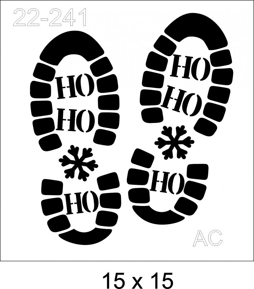 Stencil Pegadas Ho Ho Ho 22-241