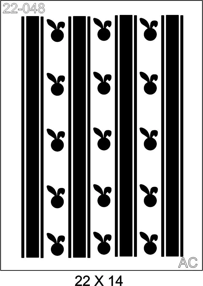 Stencil Listra c/ coelhinho 22-048