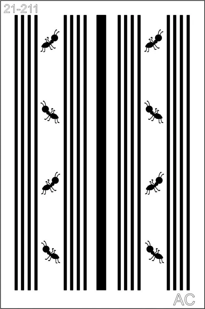 Stencil Listra c/ formiguinhas 21-211