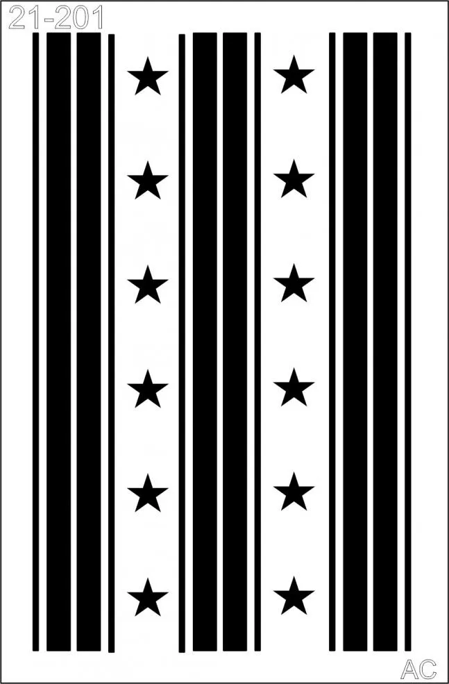 Stencil Listra c/estrela 21-201