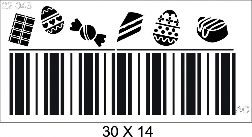 Stencil  Listra bombons 22-043