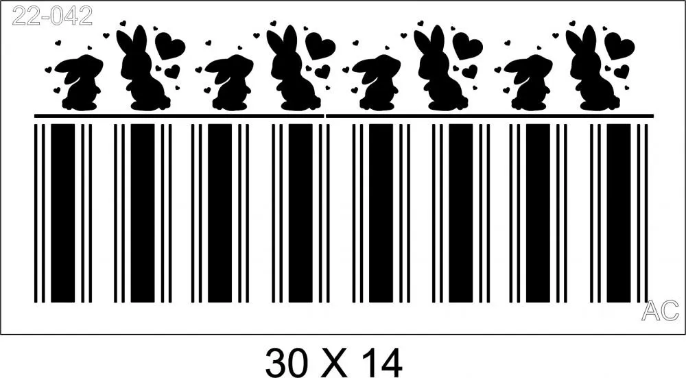 Stencil  Listra coelho 22-042