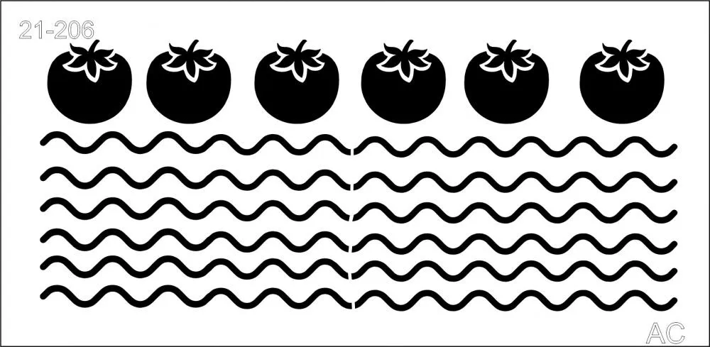 Stencil Listra c/Tomates  21-206