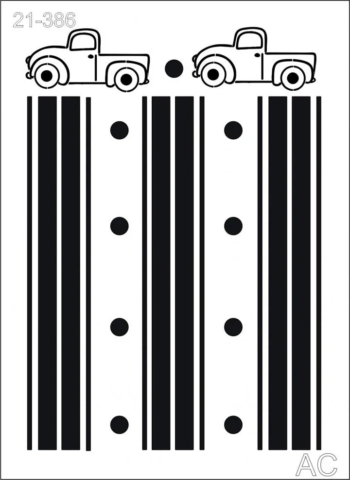Stencil   Listras  Carrinho -21-386
