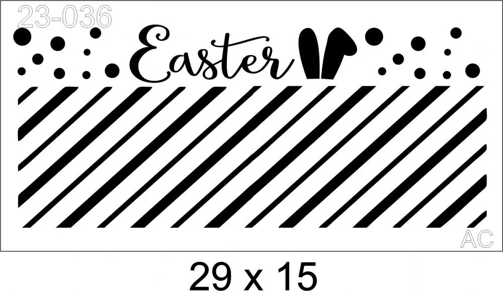 Stencil Listras Easter (Páscoa) Ref: 23-036