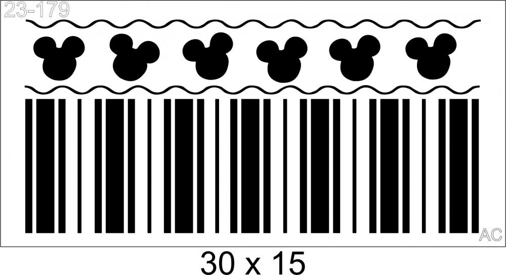 Stencil Listras  Minie /Mickey 23-179