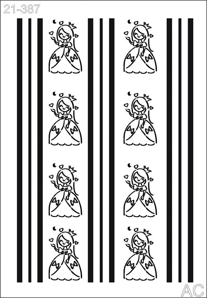 Stencil  Listras Princesa-21-387