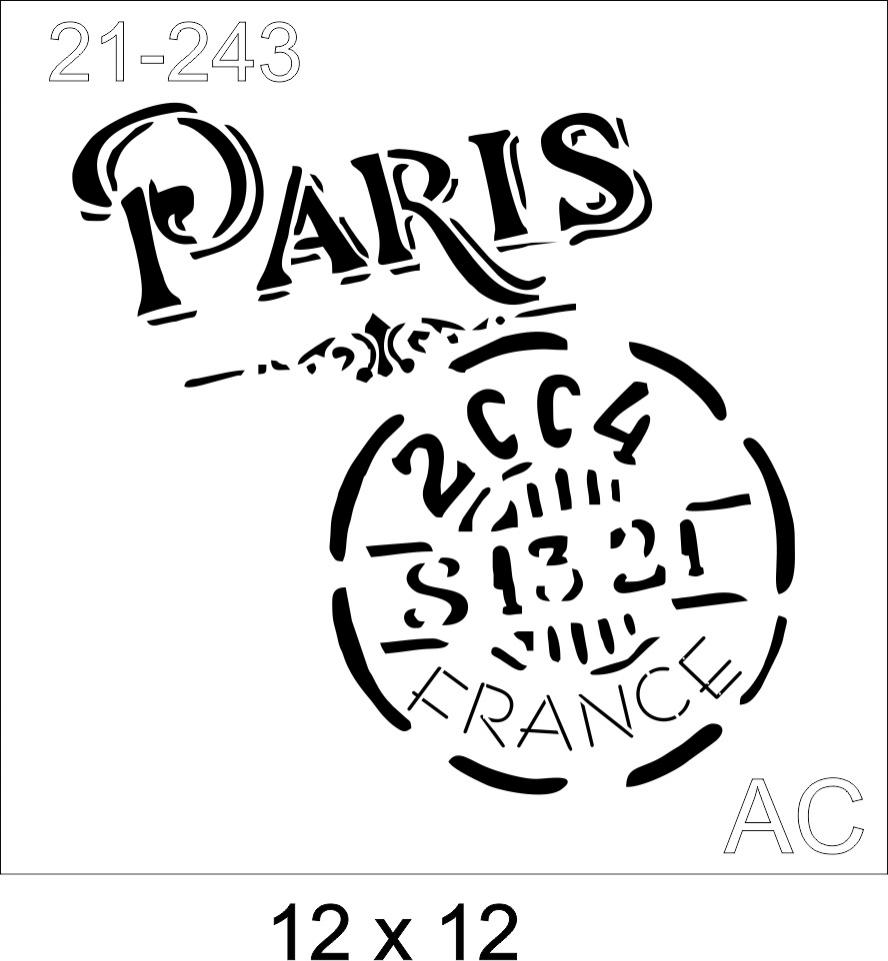 Stencil Selo Paris  21-243