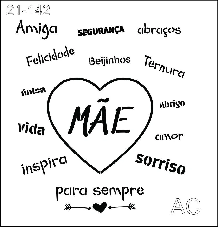 Stencil Mãe..... 21-142