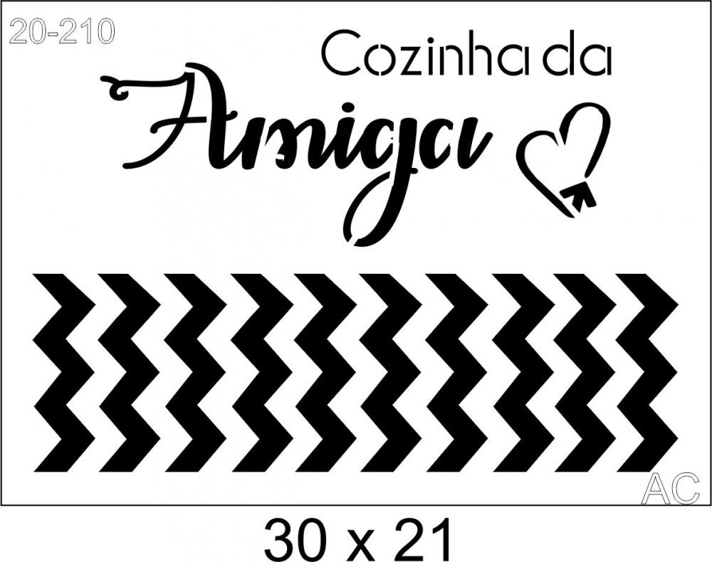 Stencil  Cozinha da Amiga 20-210