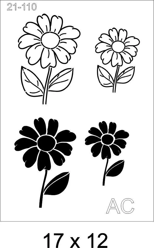 Stencil Margaridas  21-110