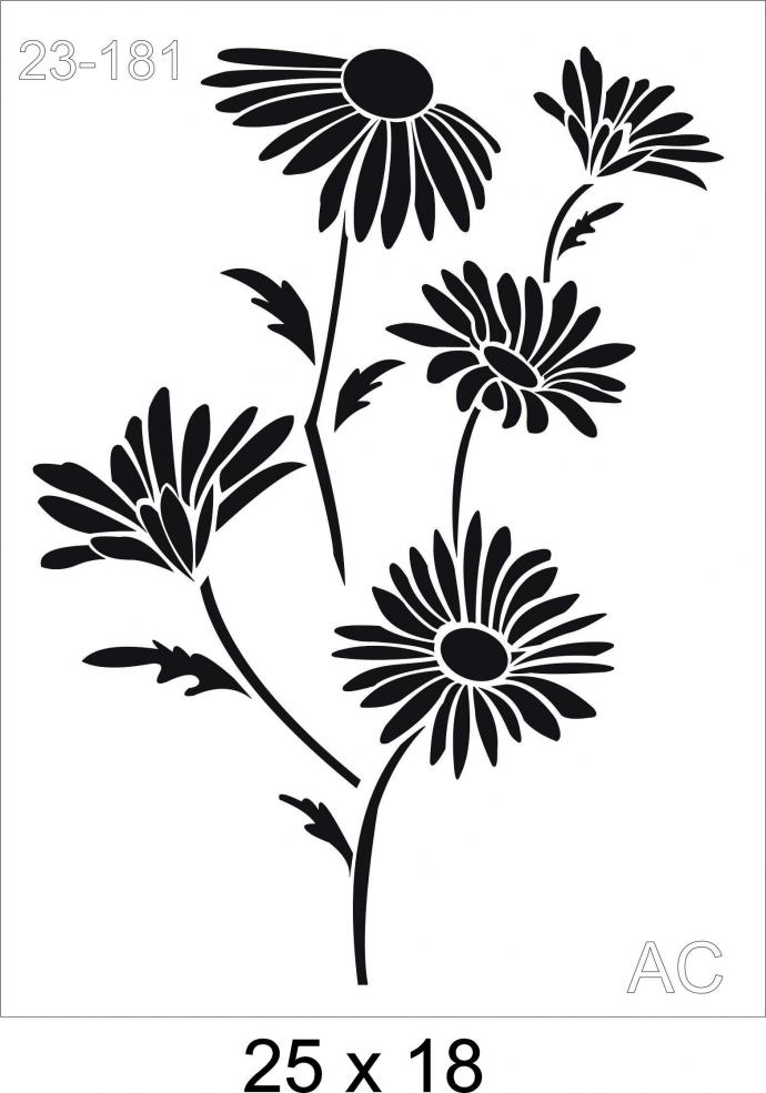 Stencil   Margaridas 23-181