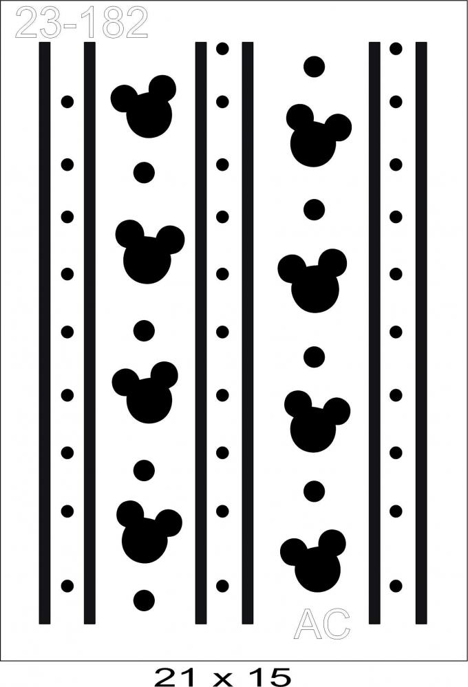 Stencil Listra Minie/ Michey 23-182