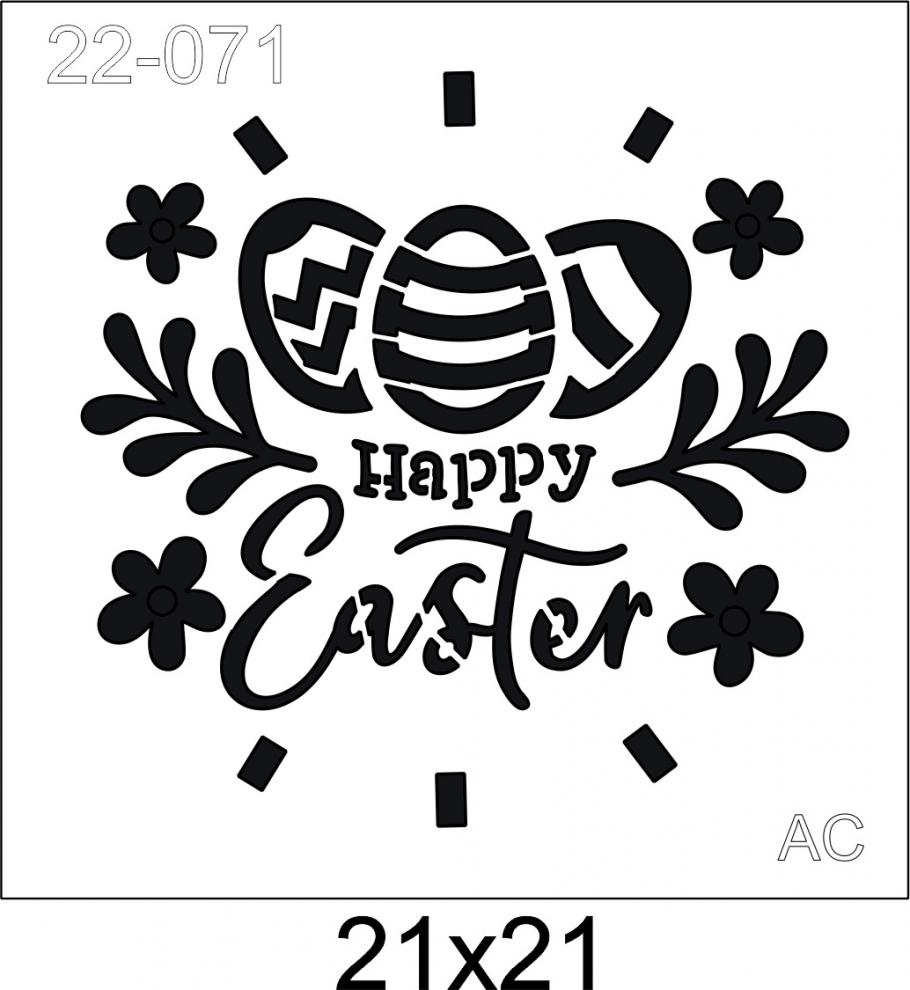 Stencil Happy Easter 22-071