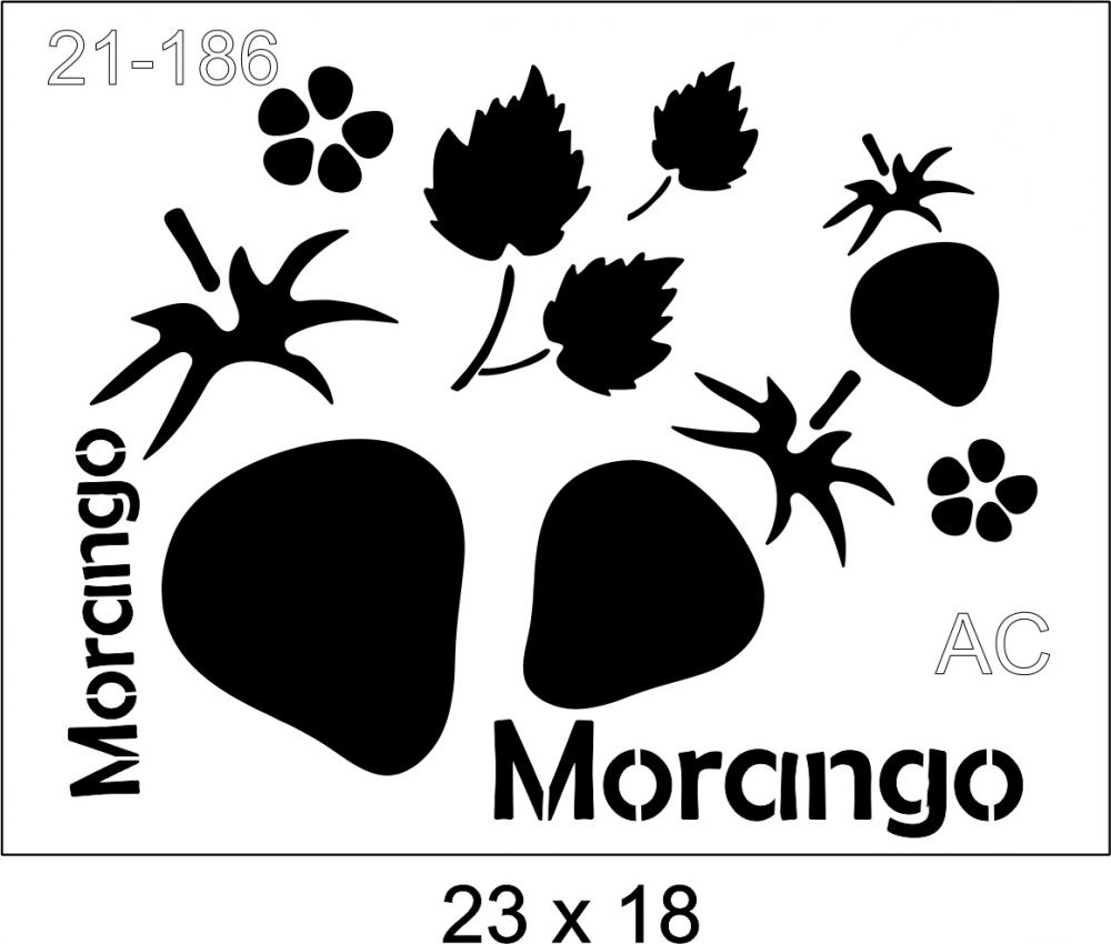 Stencil Morangos 21-186