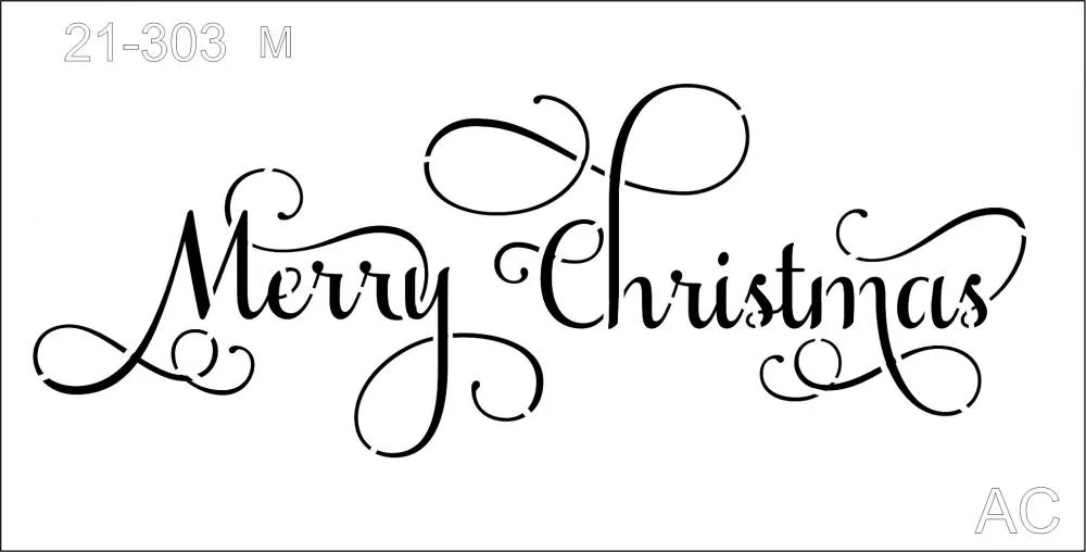 Stencil   Merry Christmas -21-303
