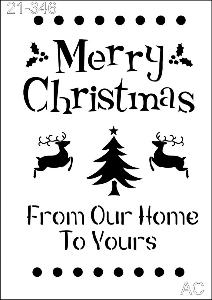 Stencil Merry Christmas  21-346