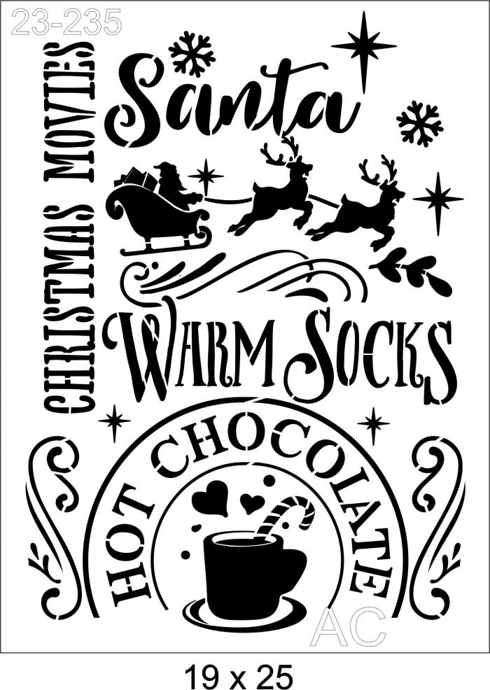 Stencil Hot Chocolate  23-235