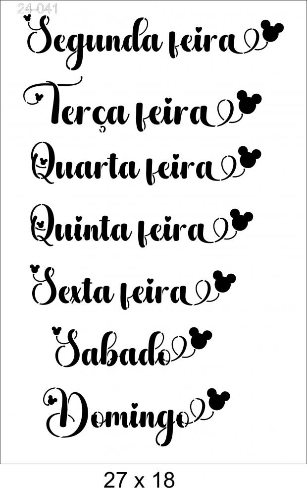 Stencil Semaninha Minie/Mickey Ref: 24-041