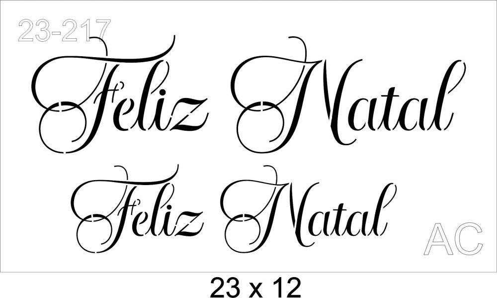 Stencil Feliz Natal 23-217
