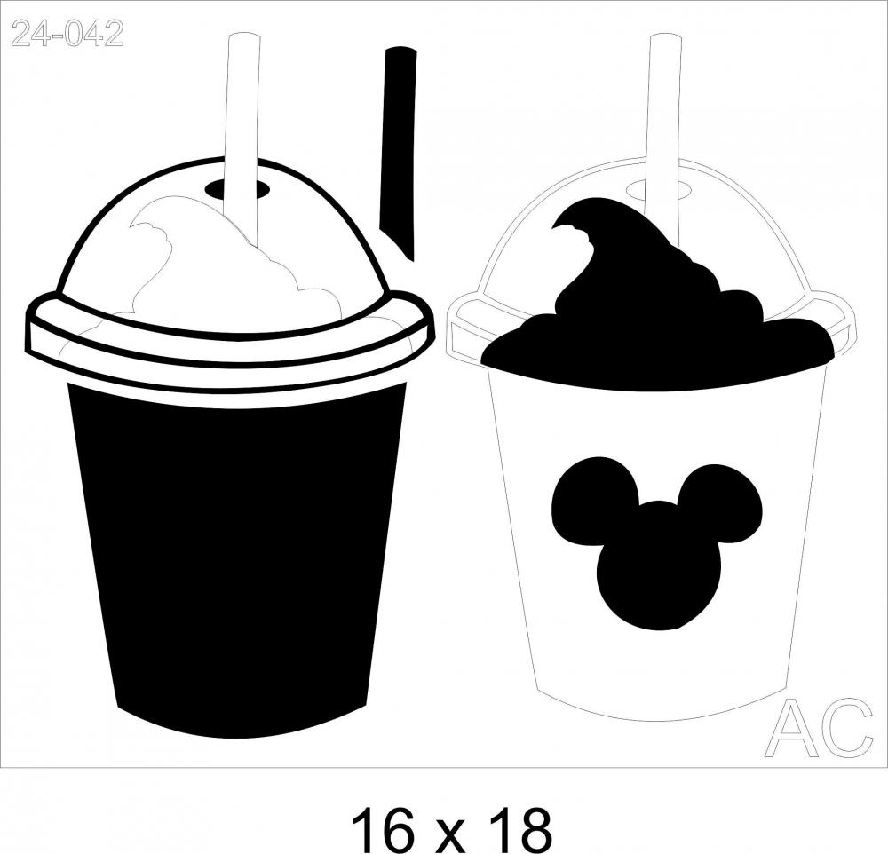 Stencil  Minie/ Mickey- Milk Shake- Ref: 24-042