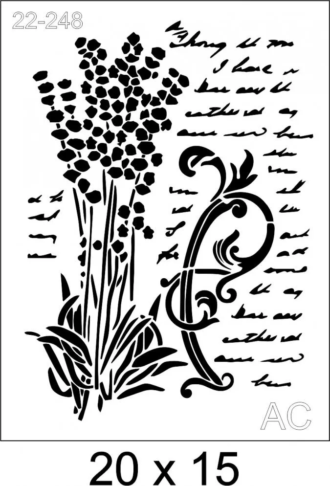 Stencil Mixed Media  22-248