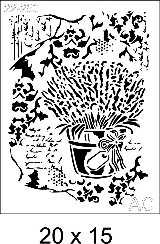 Stencil Mixed Media  22-250