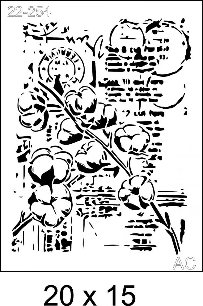 Stencil Mixed Media  22-254