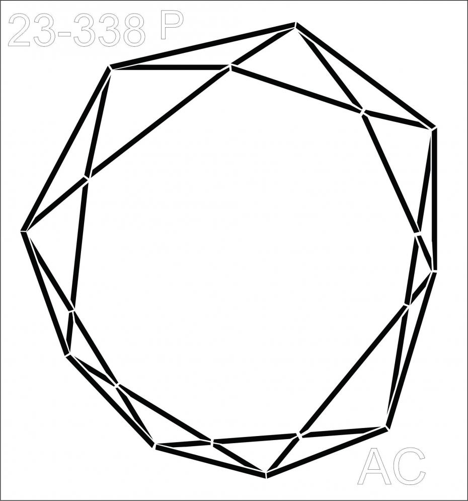 Stencil Moldura 23-338