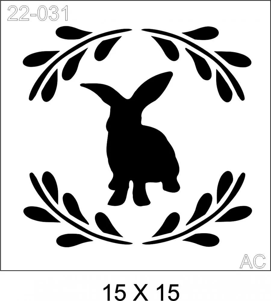 Stencil Moldura Coelho 22-031