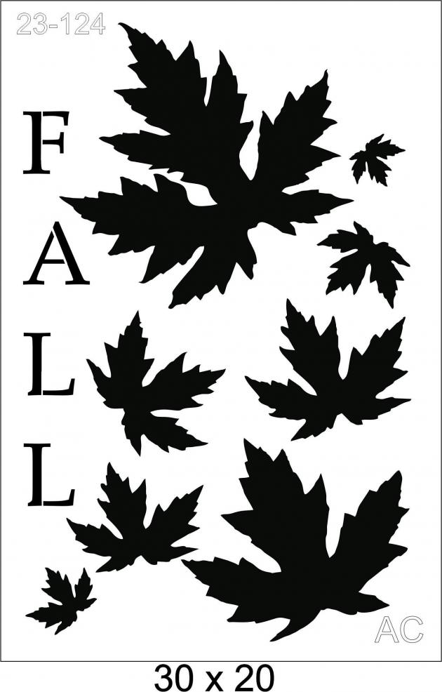 Stencil Folhas de Outono -Arte em Cortes