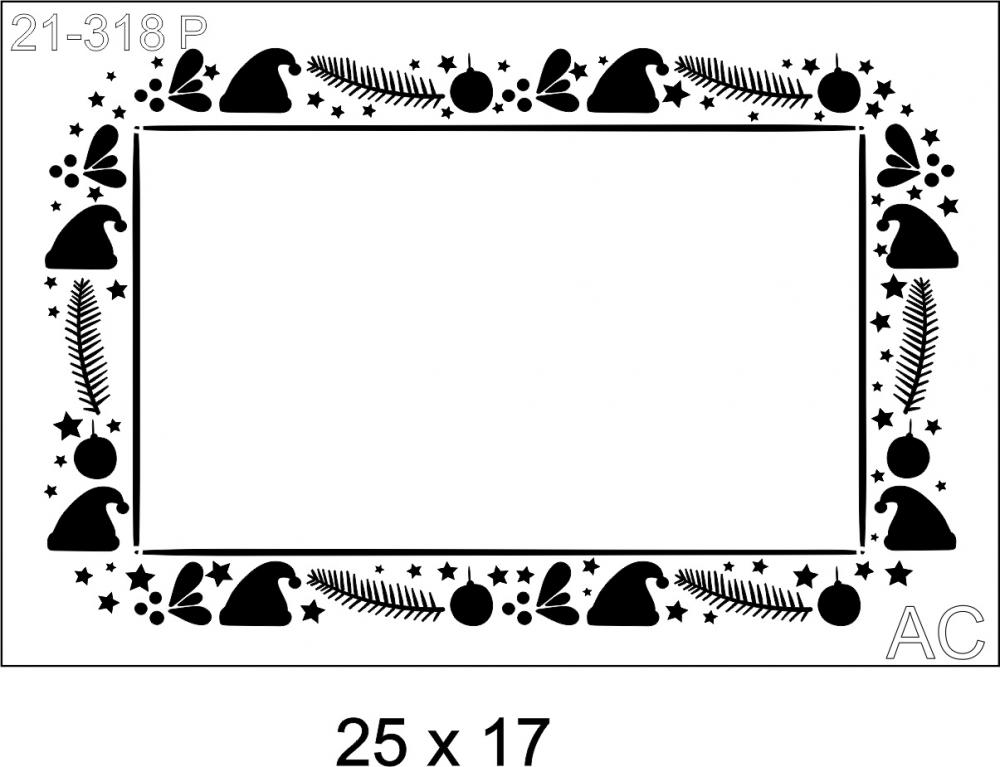 Stencil  Moldura  Natal 21-318