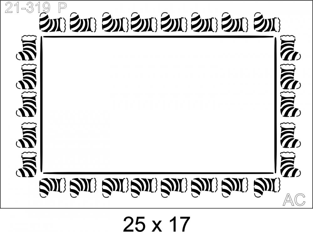 Stencil  Moldura  Botinhas  21-319