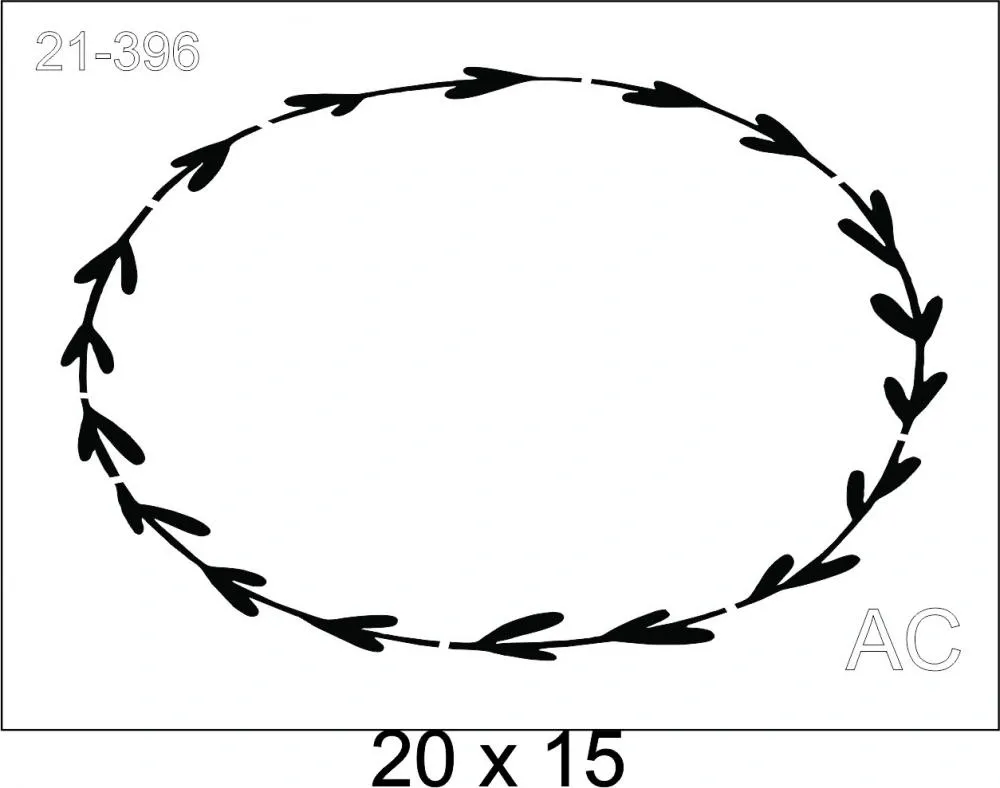 Stencil Moldura oval   21-396