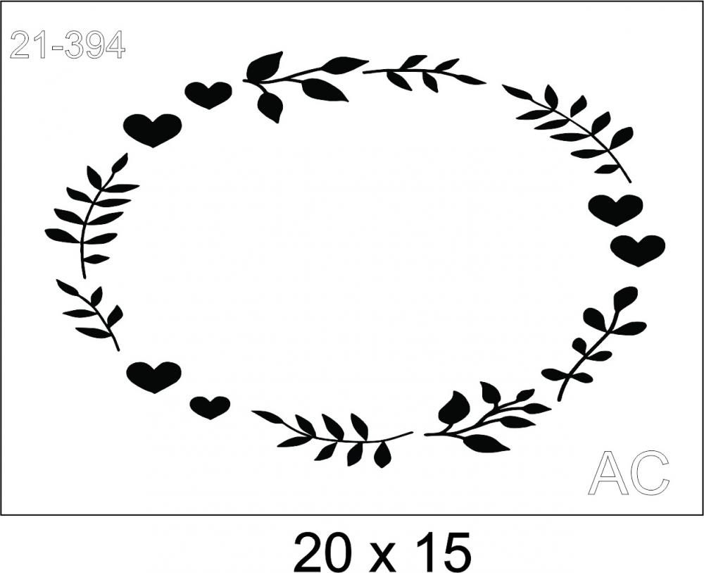 Stencil Moldura oval  21-394