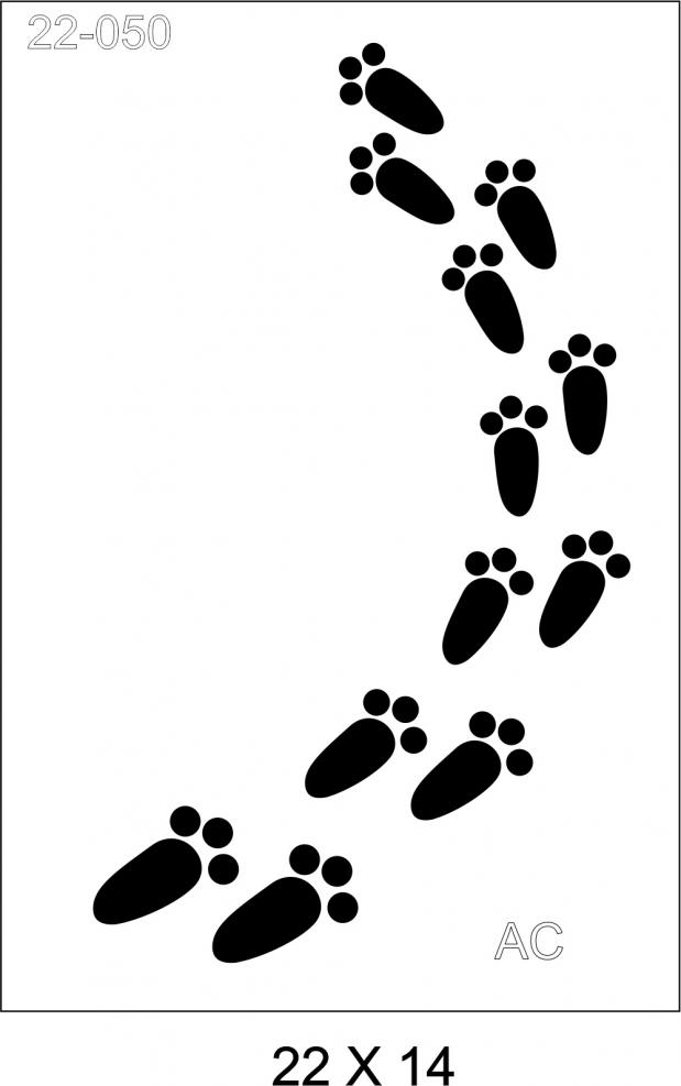 Stencil Patinhas Coelho 22-050