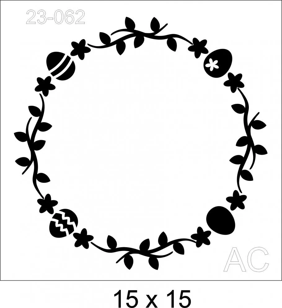 Stencil Moldura Páscoa  Ref: 23-062