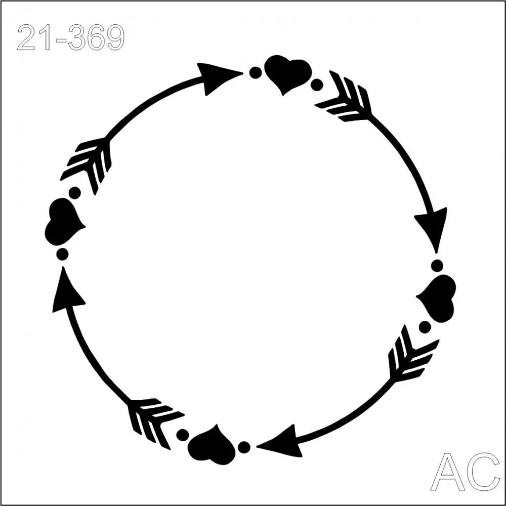 Stencil Moldura Redonda  21-369