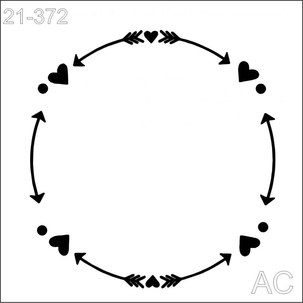 Stencil Moldura Redonda  21-372