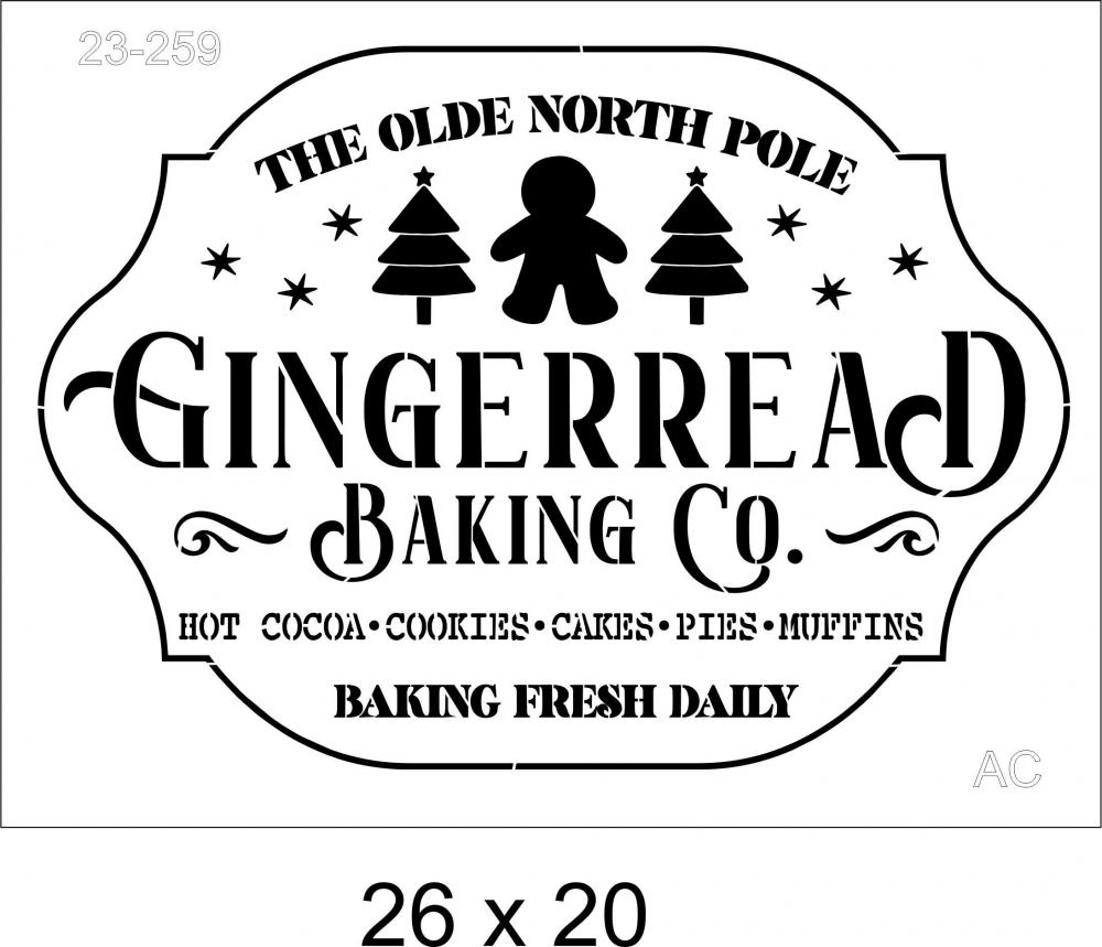 Stencil Gingerread baking 23-259