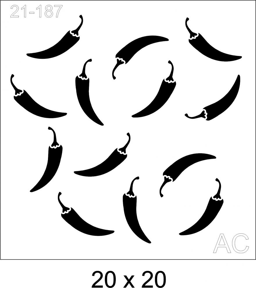 Stencil Pimentas 21-187