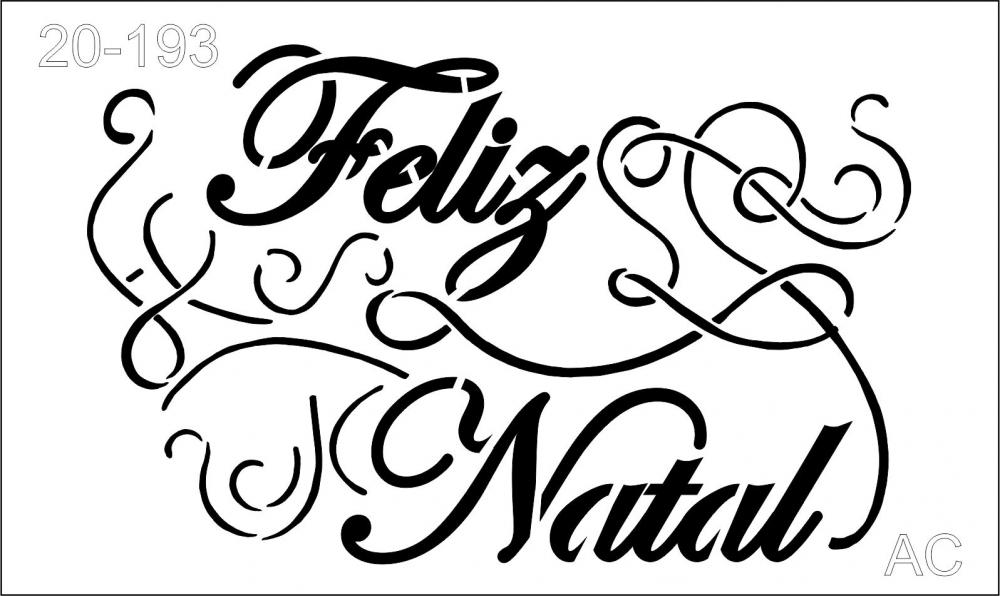 Stencil Feliz Natal 20-193