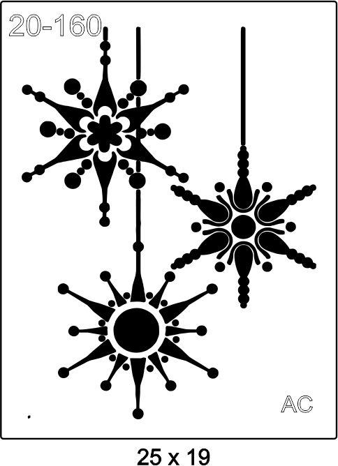 Stencil Pingente de Natal   20-160