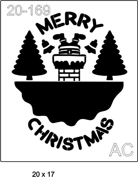 Stencil Merry Christmas   20-169