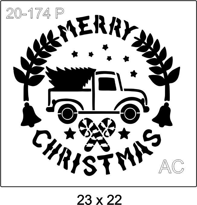 Stencil Merry Christmas   20-174